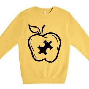 Autism Awareness Teacher Gift Apple Puzzle Autistic Gift Premium Crewneck Sweatshirt