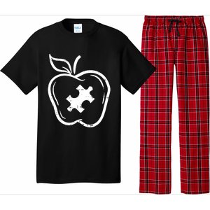 Autism Awareness Teacher Gift Apple Puzzle Autistic Gift Pajama Set