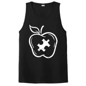 Autism Awareness Teacher Gift Apple Puzzle Autistic Gift PosiCharge Competitor Tank