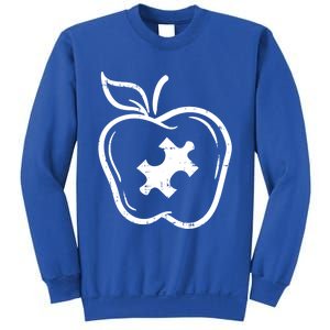 Autism Awareness Teacher Gift Apple Puzzle Autistic Gift Sweatshirt