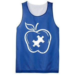 Autism Awareness Teacher Gift Apple Puzzle Autistic Gift Mesh Reversible Basketball Jersey Tank