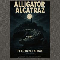 Alligator Alcatraz The Reptilian Fortress Movie Poster Cotton Canvas Backpack