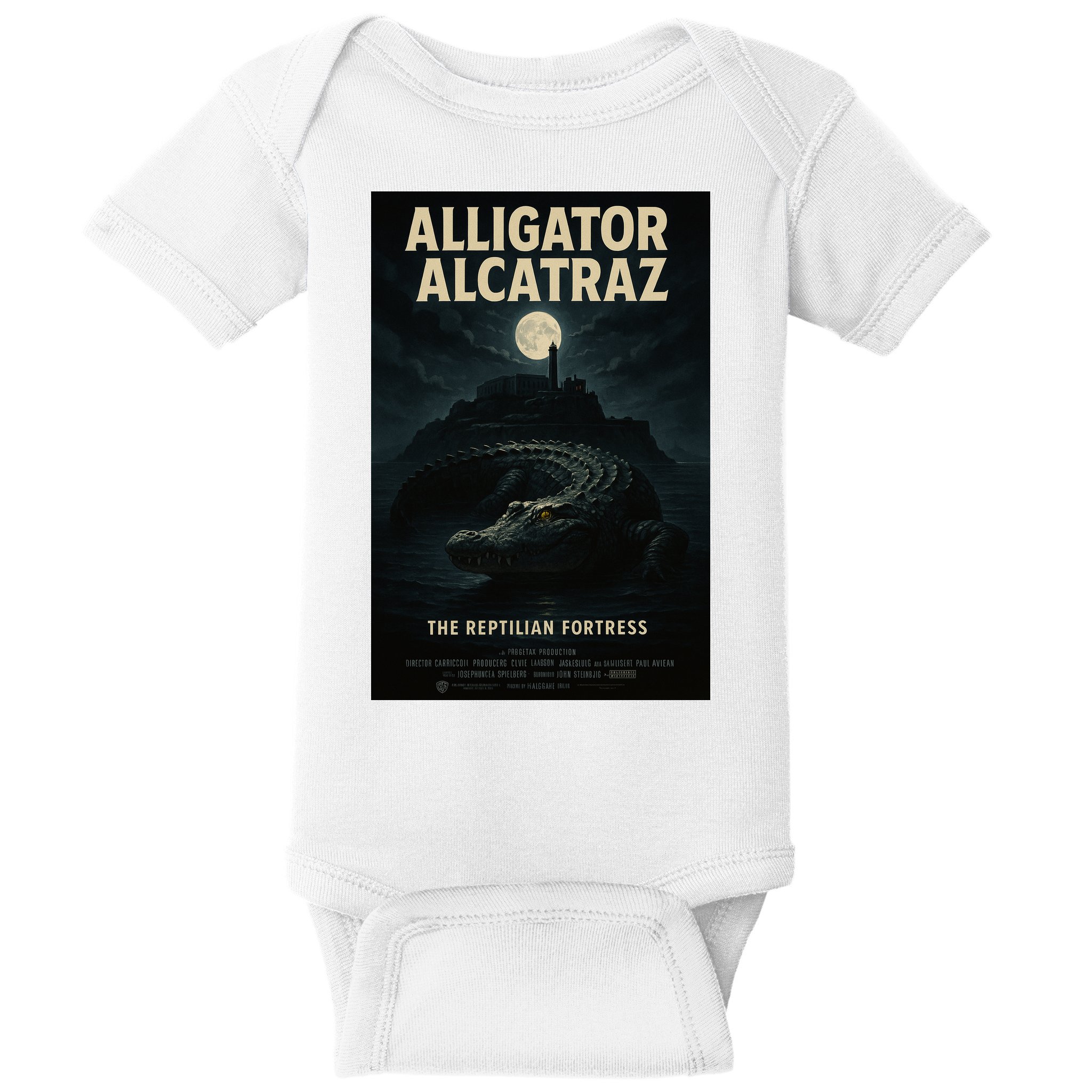 Alligator Alcatraz The Reptilian Fortress Movie Poster Baby Bodysuit