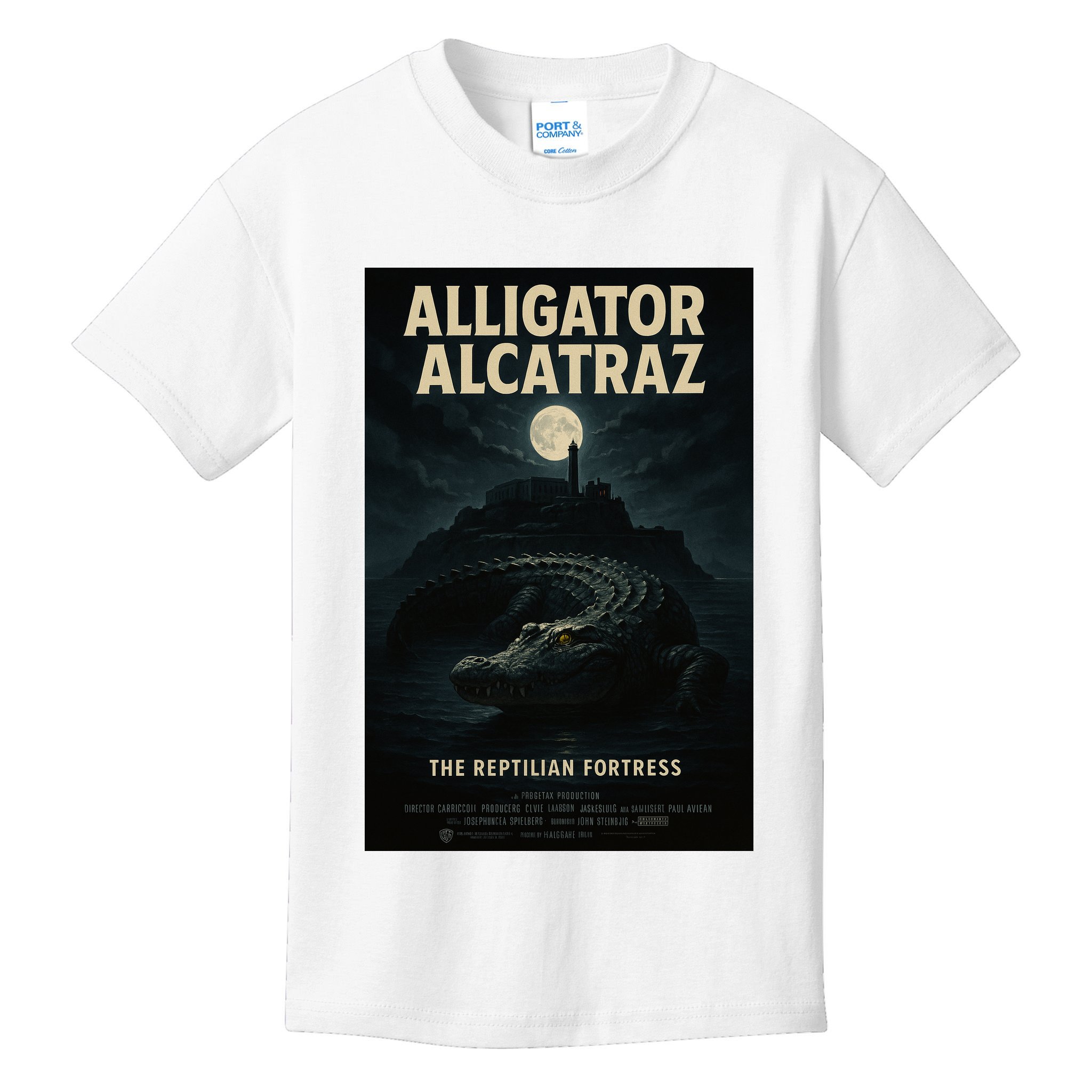 Alligator Alcatraz The Reptilian Fortress Movie Poster Kids T-Shirt
