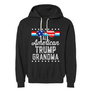 All American Trump Grandma American Flag Sunglasses Trump Garment-Dyed Fleece Hoodie