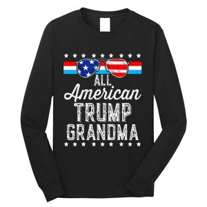 All American Trump Grandma American Flag Sunglasses Trump Long Sleeve Shirt