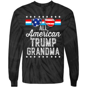 All American Trump Grandma American Flag Sunglasses Trump Tie-Dye Long Sleeve Shirt