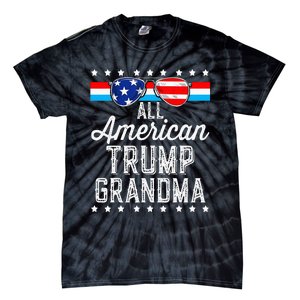 All American Trump Grandma American Flag Sunglasses Trump Tie-Dye T-Shirt