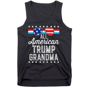 All American Trump Grandma American Flag Sunglasses Trump Tank Top