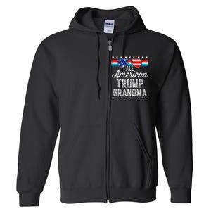 All American Trump Grandma American Flag Sunglasses Trump Full Zip Hoodie