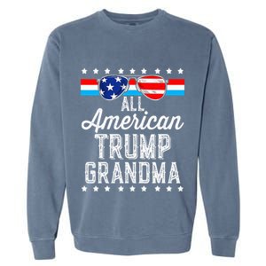 All American Trump Grandma American Flag Sunglasses Trump Garment-Dyed Sweatshirt