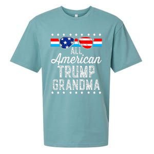 All American Trump Grandma American Flag Sunglasses Trump Sueded Cloud Jersey T-Shirt