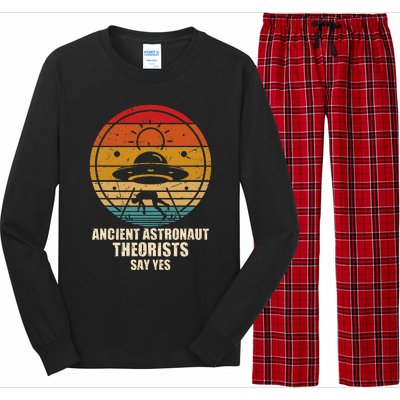 Ancient Astronaut Theorists Say Yes Spaceship Alien Ufos Long Sleeve Pajama Set