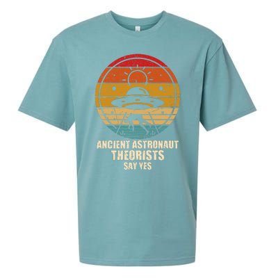 Ancient Astronaut Theorists Say Yes Spaceship Alien Ufos Sueded Cloud Jersey T-Shirt