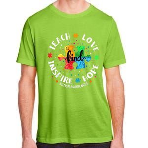 Autism Awareness Teacher Teach Hope Love Inspire Adult ChromaSoft Performance T-Shirt