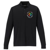 Autism Awareness Teacher Teach Hope Love Inspire Performance Long Sleeve Polo