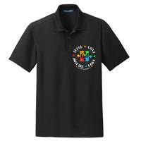 Autism Awareness Teacher Teach Hope Love Inspire Dry Zone Grid Polo