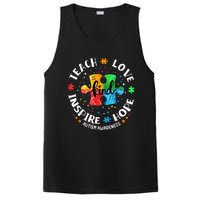 Autism Awareness Teacher Teach Hope Love Inspire PosiCharge Competitor Tank