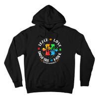 Autism Awareness Teacher Teach Hope Love Inspire Tall Hoodie