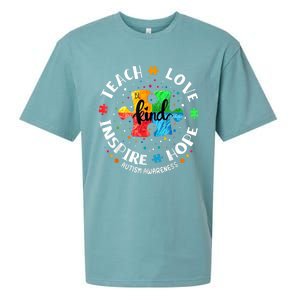 Autism Awareness Teacher Teach Hope Love Inspire Sueded Cloud Jersey T-Shirt