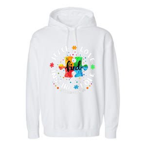 Autism Awareness Teacher Teach Hope Love Inspire Garment-Dyed Fleece Hoodie