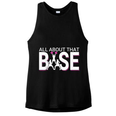 All About That Base Funny Cheerleading Cheer Ladies PosiCharge Tri-Blend Wicking Tank