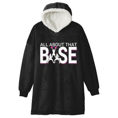 All About That Base Funny Cheerleading Cheer Hooded Wearable Blanket
