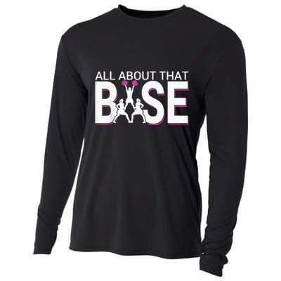 All About That Base Funny Cheerleading Cheer Cooling Performance Long Sleeve Crew