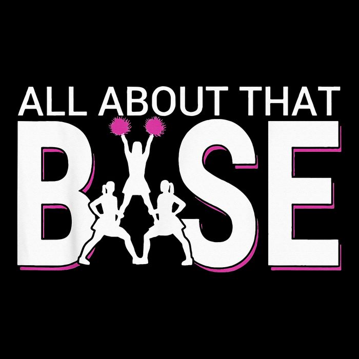All About That Base Funny Cheerleading Cheer Cooling Performance Long Sleeve Crew
