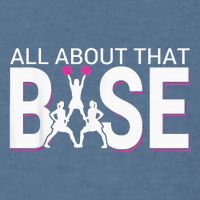 All About That Base Funny Cheerleading Cheer Garment-Dyed Sweatshirt