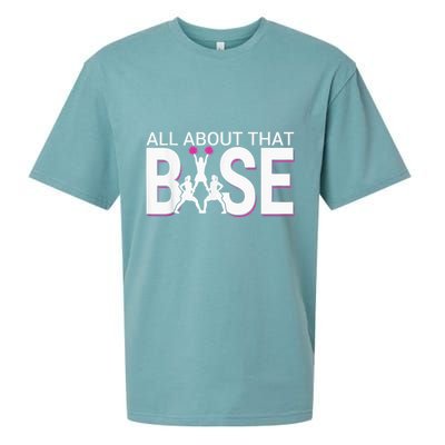 All About That Base Funny Cheerleading Cheer Sueded Cloud Jersey T-Shirt