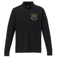 Autism Awareness Teach Hope Love Inspire Performance Long Sleeve Polo