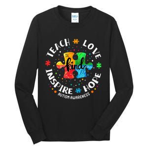 Autism Awareness Teach Hope Love Inspire Tall Long Sleeve T-Shirt