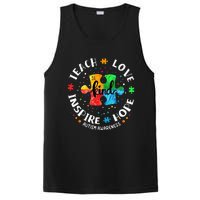 Autism Awareness Teach Hope Love Inspire PosiCharge Competitor Tank