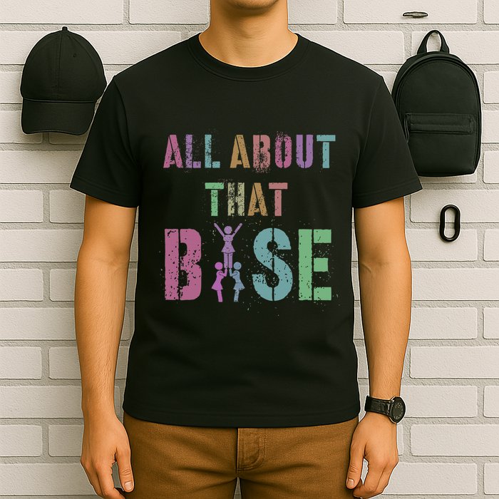 All About That Base Cheerleading Team Cheer Squad T-Shirt