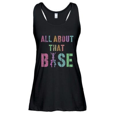 All About That Base Cheerleading Team Cheer Squad Ladies Essential Flowy Tank