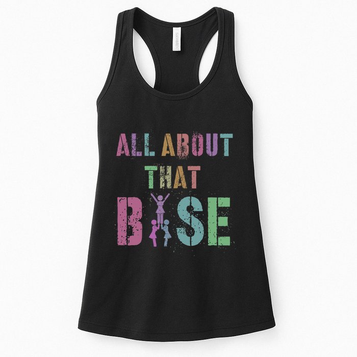 All About That Base Cheerleading Team Cheer Squad Womens Tank Top