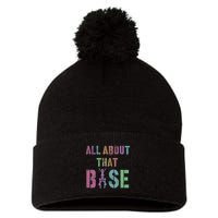All About That Base Cheerleading Team Cheer Squad Pom Pom 12in Knit Beanie