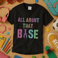 All About That Base Cheerleading Team Cheer Squad Kids T-Shirt