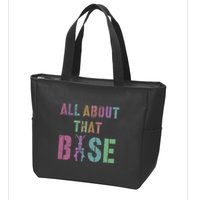 All About That Base Cheerleading Team Cheer Squad Zip Tote Bag