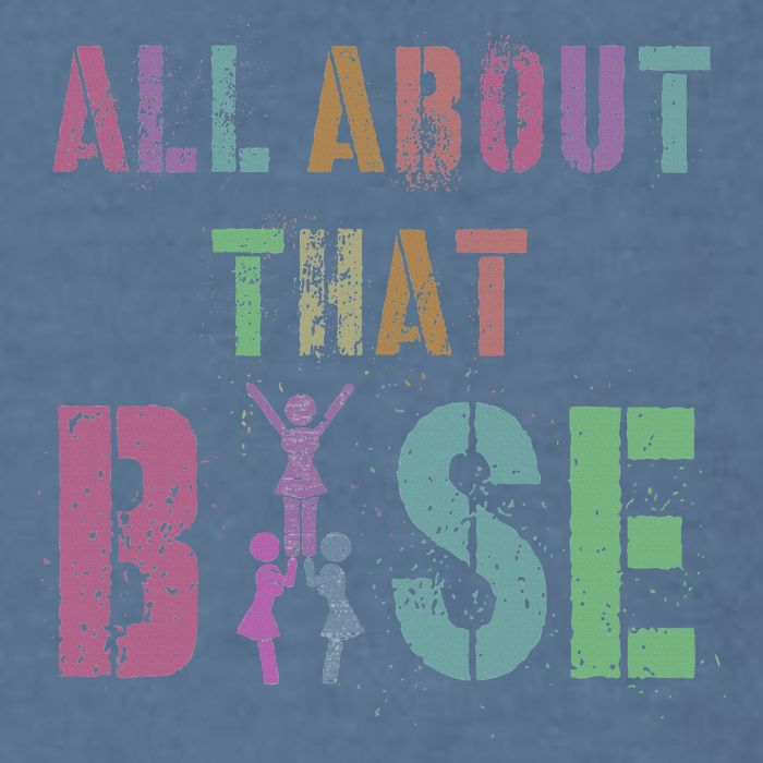 All About That Base Cheerleading Team Cheer Squad Garment-Dyed Sweatshirt