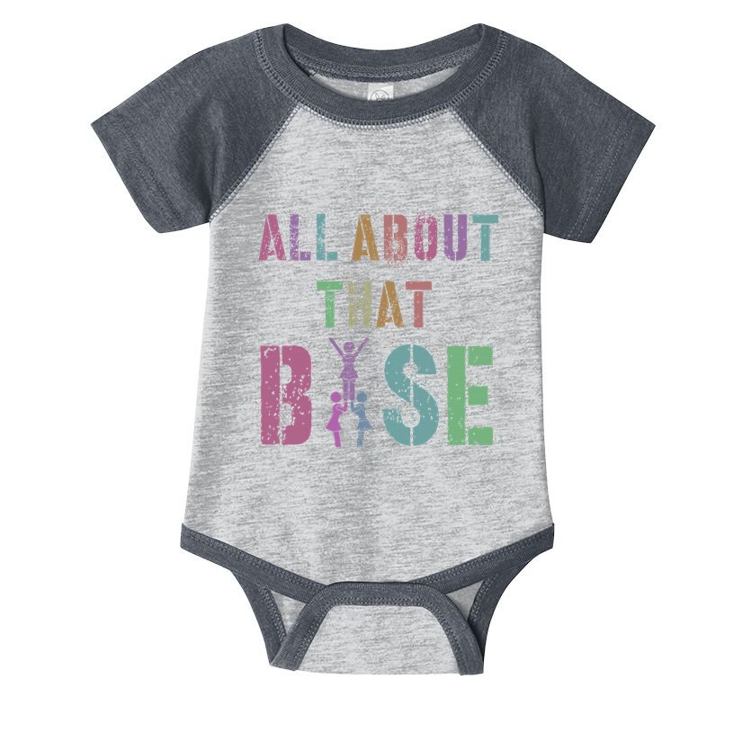 All About That Base Cheerleading Team Cheer Squad Infant Baby Jersey Bodysuit