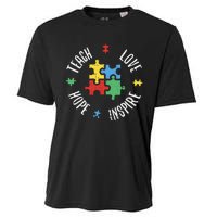 Autism Awareness Teach Love Hope Inspire Special Ed Teacher Cooling Performance Crew T-Shirt