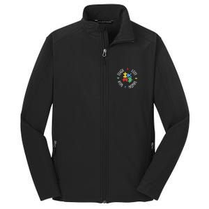 Autism Awareness Teach Love Hope Inspire Special Ed Teacher Core Soft Shell Jacket