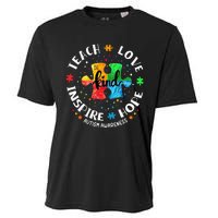 Autism Awareness Teach Hope Love Inspire Cooling Performance Crew T-Shirt