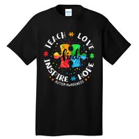 Autism Awareness Teach Hope Love Inspire Tall T-Shirt