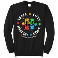 Autism Awareness Teach Hope Love Inspire Tall Sweatshirt