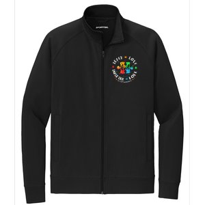 Autism Awareness Teach Hope Love Inspire Stretch Full-Zip Cadet Jacket