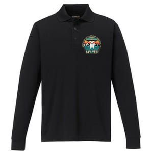 Ancient Astronaut Theorists Say Yes Aliens Performance Long Sleeve Polo