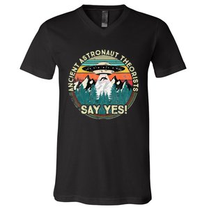 Ancient Astronaut Theorists Say Yes Aliens V-Neck T-Shirt